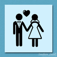 Stick Figure Bride Groom Marriage