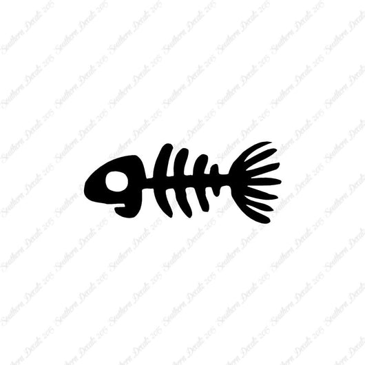 Dead Fish Skeleton - Fish Bones - Sticker